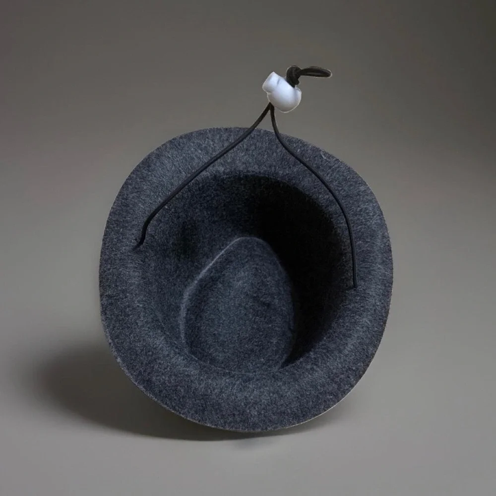 Dog Fedora Costume Hat Grey Felt For Medium Sized Dog This Dog Fedora Costume